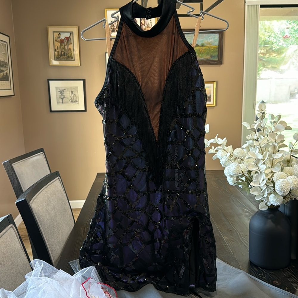 Black and purple dance costume for sale- worn once